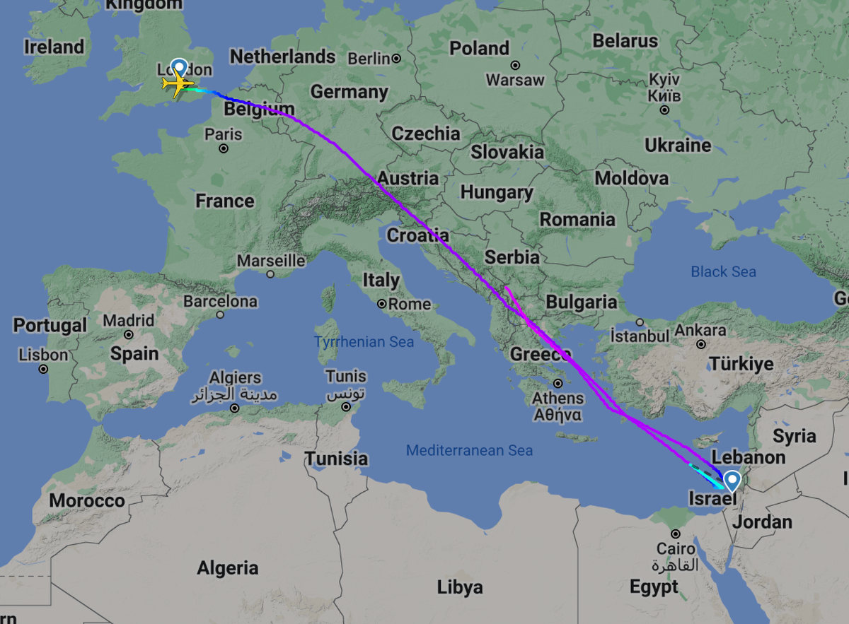 British Airways plane U turns moments before landing after airline suspends Israel flights